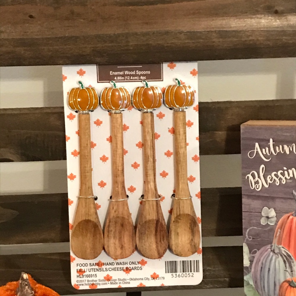 Fall wooden pumpkin spoons